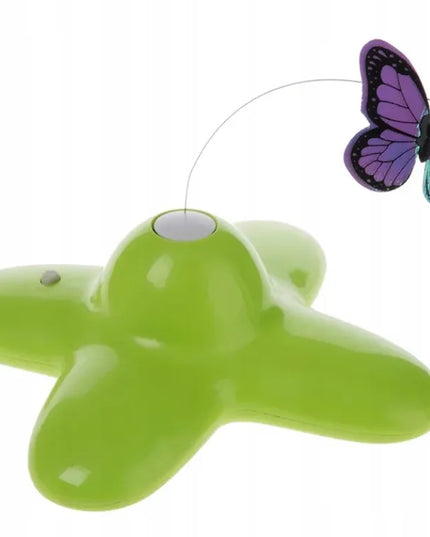 FUNNY BUTTERFLY skraidantis drugelis – interaktyvus žaislas katei su baterijomis