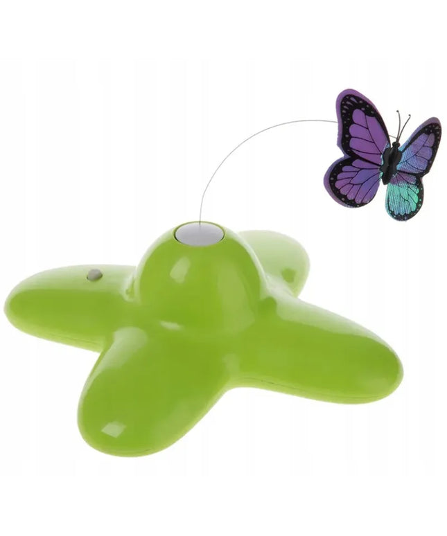 FUNNY BUTTERFLY skraidantis drugelis – interaktyvus žaislas katei su baterijomis