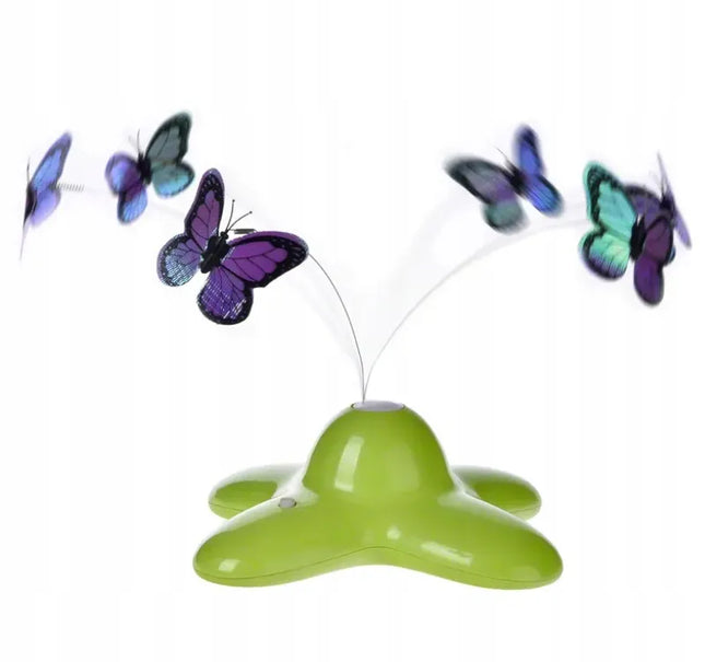 FUNNY BUTTERFLY skraidantis drugelis – interaktyvus žaislas katei su baterijomis