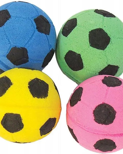 Futbolo kamuoliukai žaislas KATEI rinkinys 4 vnt. 4 cm minkšti kempinukai