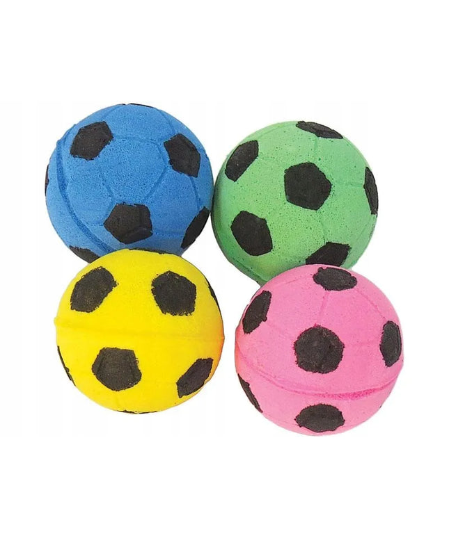 Futbolo kamuoliukai žaislas KATEI rinkinys 4 vnt. 4 cm minkšti kempinukai