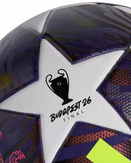 Futbolo kamuolys adidas UCL 25/26 Final League J290 violetinis-baltas