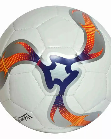 Futbolo kamuolys Flying Mike 5 dydžio, treniruotėms, aikštelei, baltas