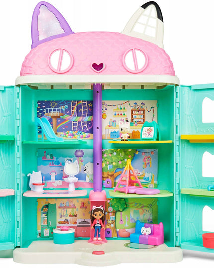 Gabby's Dollhouse didelis interaktyvus lėlių namas su liftu, lėlyte ir Pandy Paws figūrėle