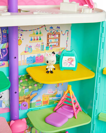 Gabby's Dollhouse didelis interaktyvus lėlių namas su liftu, lėlyte ir Pandy Paws figūrėle