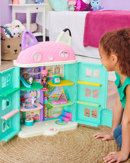 Gabby's Dollhouse didelis interaktyvus lėlių namas su liftu, lėlyte ir Pandy Paws figūrėle