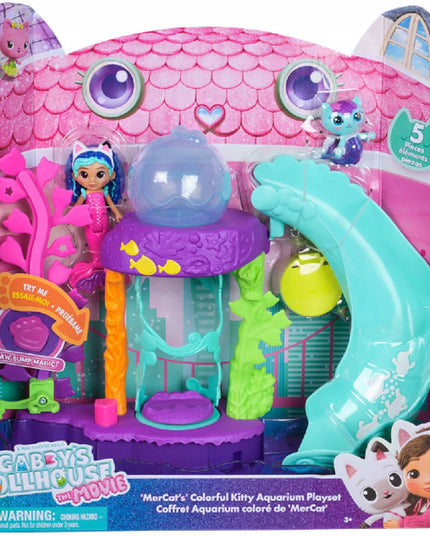 Gabby's Dollhouse filmo spalvingo akvariumo rinkinys su Gabi ir Mericatu figūrėlėmis