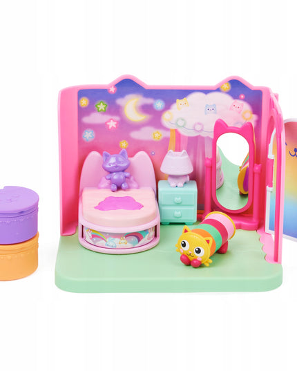 Gabby's Dollhouse miegamojo kambario rinkinys su Pillow Cat figūrėle ir priedais
