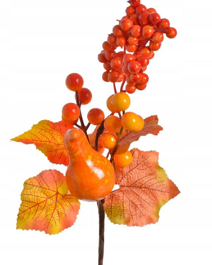 Dekoratyvinė šakelė su moliūgu 24 cm | 22CAN18-784