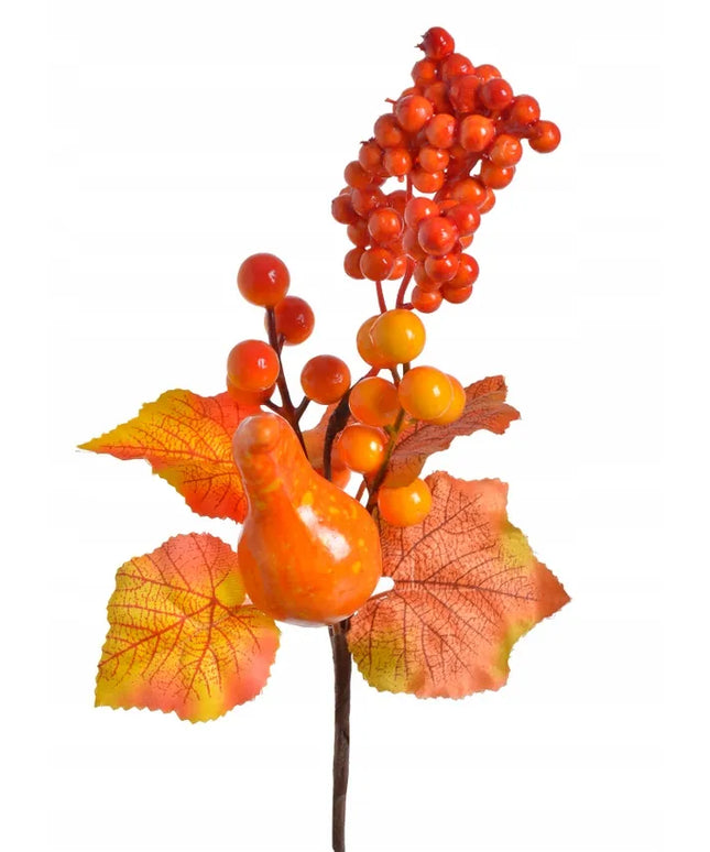 Dekoratyvinė šakelė su moliūgu 24 cm | 22CAN18-784