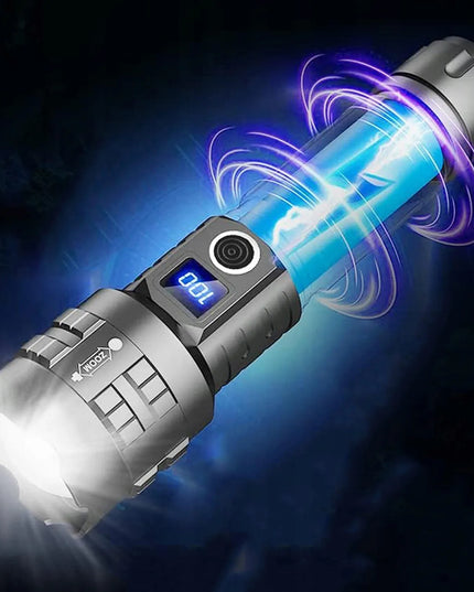 GALIINGAS TAKTINIS LED ŽIBINTUVĖLIS SU PRIARTINIMU, ĮKRAUNAMAS, 10000LM, 26650 5000mAh, IPX5