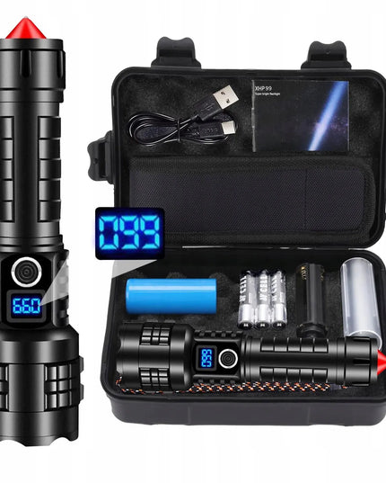 GALIINGAS TAKTINIS LED ŽIBINTUVĖLIS SU PRIARTINIMU, ĮKRAUNAMAS, 10000LM, 26650 5000mAh, IPX5