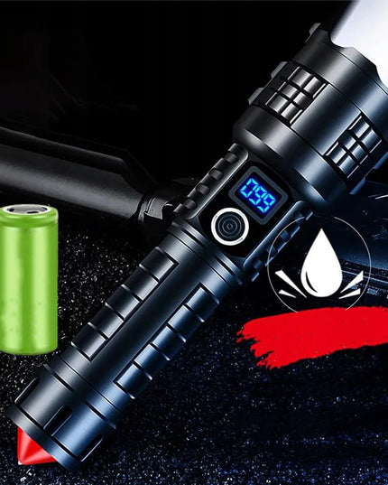GALIINGAS TAKTINIS LED ŽIBINTUVĖLIS SU PRIARTINIMU, ĮKRAUNAMAS, 10000LM, 26650 5000mAh, IPX5