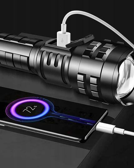 GALIINGAS TAKTINIS LED ŽIBINTUVĖLIS SU PRIARTINIMU, ĮKRAUNAMAS, 10000LM, 26650 5000mAh, IPX5