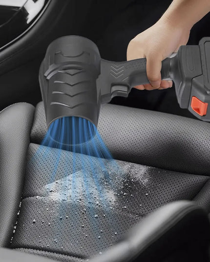 Galinga akumuliatorinė pūstuvu lapams, sniegui ir automobilių džiovinimui su 2 baterijomis