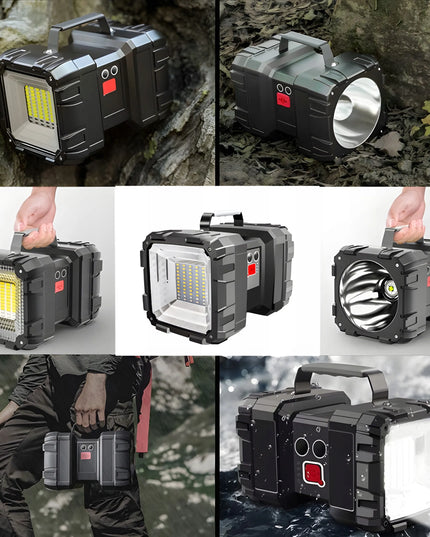 Galinga taktinė LED žibintuvėlis RETOO E973, 1800 lm, įkraunamas, USB, „Powerbank“ funkcija