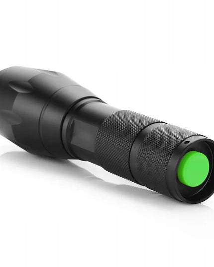 Galinga taktinė LED žibintuvėlis XML-T6 CREE su priartinimo funkcija