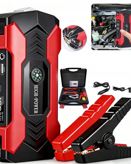 Galingas 12V jump starteris, variklio paleidiklis, boosteris ir 28000mAh powerbankas