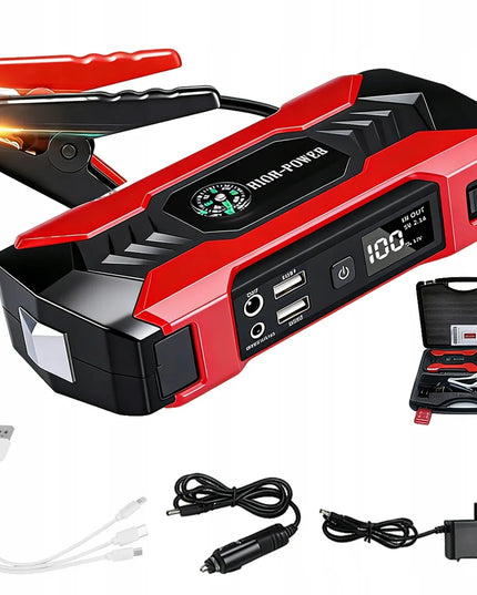 Galingas 12V jump starteris, variklio paleidiklis, boosteris ir 28000mAh powerbankas