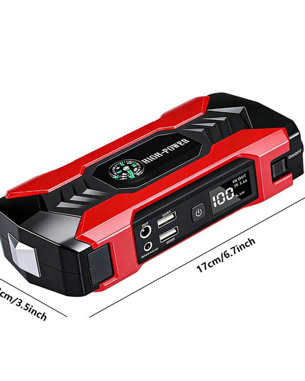 Galingas 12V jump starteris, variklio paleidiklis, boosteris ir 28000mAh powerbankas