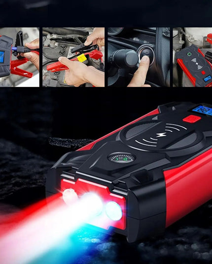 Galingas automobilinis užvediklis JUMP STARTER 20000mAh 12V su prožektoriumi
