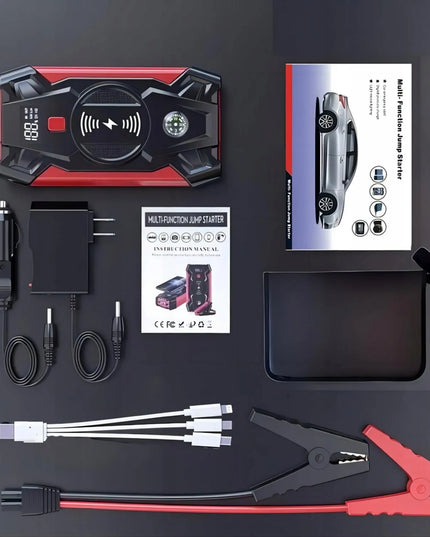 Galingas automobilinis užvediklis JUMP STARTER 20000mAh 12V su prožektoriumi