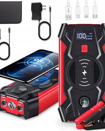 Galingas automobilinis užvediklis JUMP STARTER 20000mAh 12V su prožektoriumi