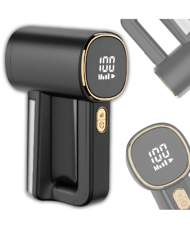 Galingas belaidis drabužių pūkų rinktuvas su LED ekranu, 6 ašmenimis ir USB-C įkrovimu