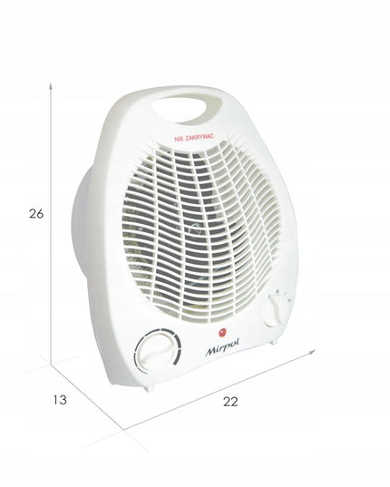 Galingas elektrinis šildytuvas ventiliatorius 2000W su termostatu MIRPOL HH-101
