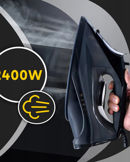 Galingas garų lygintuvas RETOO OR1085, 2200 W, keraminė danga, nuo lašėjimo ir kalkių apsauga