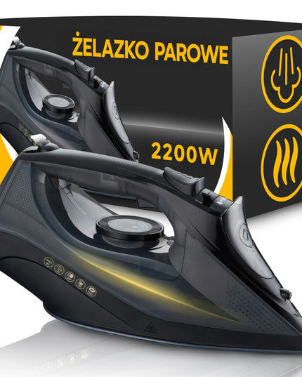 Galingas garų lygintuvas RETOO OR1085, 2200 W, keraminė danga, nuo lašėjimo ir kalkių apsauga