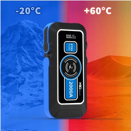 Galingas „Jump Starter“ paleidimo įrenginys „MBG line ET03 PRO MAX“ 16000mAh Powerbank