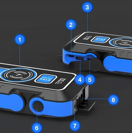 Galingas „Jump Starter“ paleidimo įrenginys „MBG line ET03 PRO MAX“ 16000mAh Powerbank