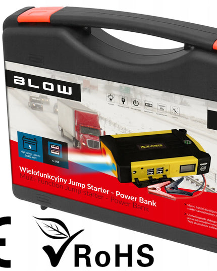 Galingas „Jump starter“ užvedimo įrenginys, „Booster“, „Powerbank“ 12V 16800mAh rinkinys