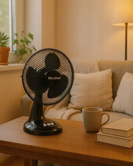 Galingas stalinis ventiliatorius BLOW, 40W, 30cm, su osciliacija ir 3 greičiais