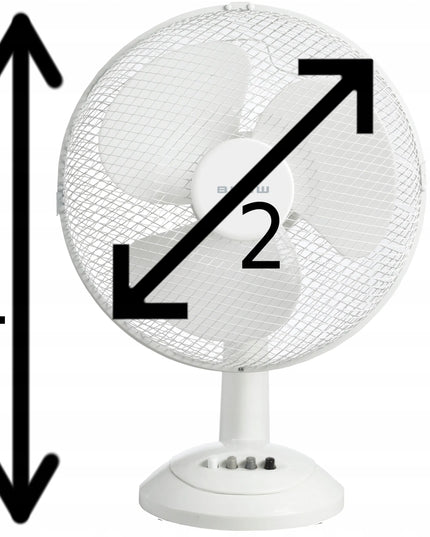 Galingas stalo ventiliatorius, tylus, besisukantis, 3 greičiai, 40W, 30cm