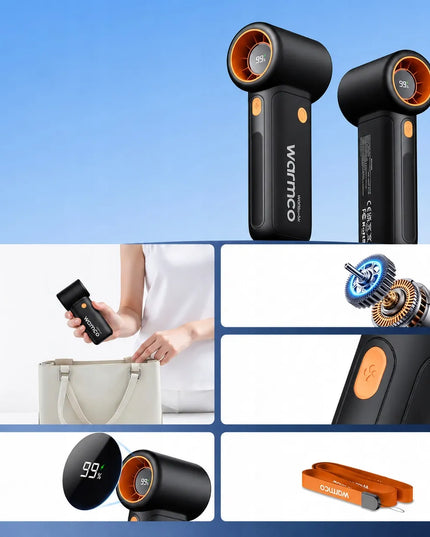 Galingas USB ventiliatorius 15000RPM, mini rankinis ventiliatorius, aušinimas, 10000mAh