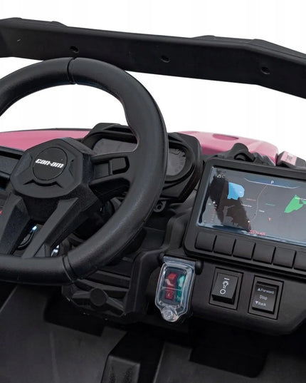 Galingas vaikiškas elektromobilis Buggy Can-am 4x200W 24V 5Ah 4x4 rožinis