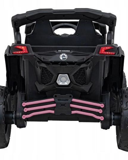 Galingas vaikiškas elektromobilis Buggy Can-am 4x200W 24V 5Ah 4x4 rožinis
