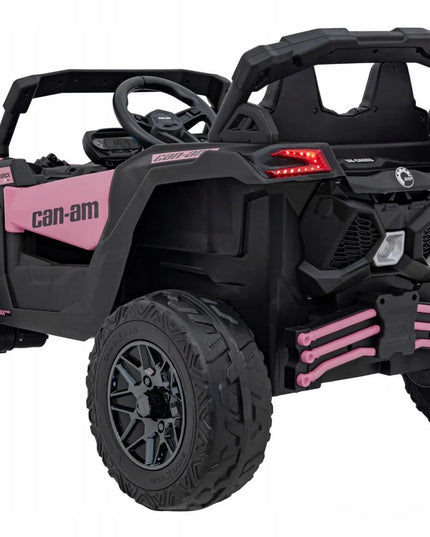 Galingas vaikiškas elektromobilis Buggy Can-am 4x200W 24V 5Ah 4x4 rožinis