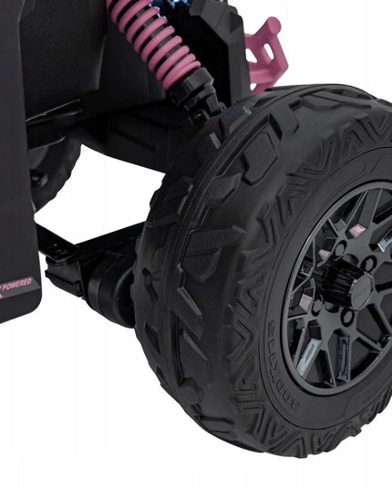 Galingas vaikiškas elektromobilis Buggy Can-am 4x200W 24V 5Ah 4x4 rožinis