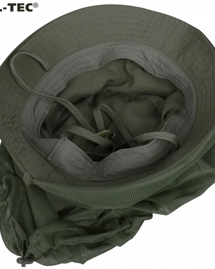 Galvos tinklelis nuo uodų Mil-Tec Boonie Hat 10 x 14 / 16,5 cm žalias