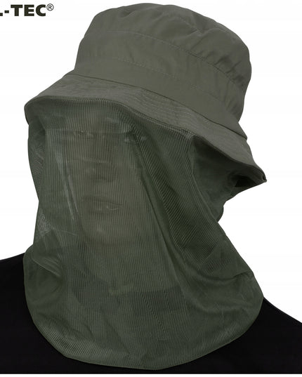 Galvos tinklelis nuo uodų Mil-Tec Boonie Hat 10 x 14 / 16,5 cm žalias