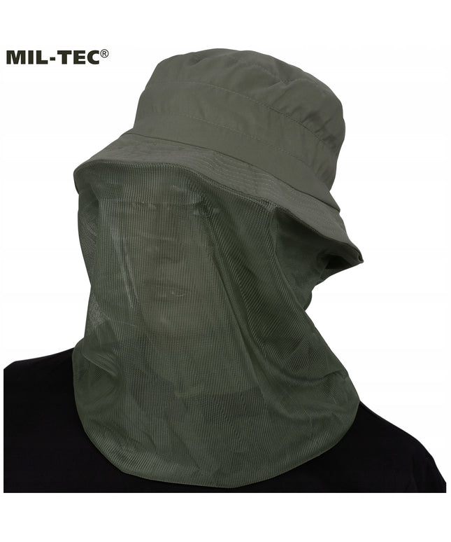 Galvos tinklelis nuo uodų Mil-Tec Boonie Hat 10 x 14 / 16,5 cm žalias