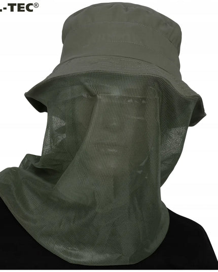 Galvos tinklelis nuo uodų Mil-Tec Boonie Hat 10 x 14 / 16,5 cm žalias