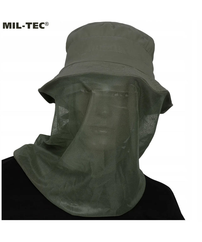 Galvos tinklelis nuo uodų Mil-Tec Boonie Hat 10 x 14 / 16,5 cm žalias
