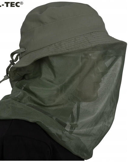 Galvos tinklelis nuo uodų Mil-Tec Boonie Hat 10 x 14 / 16,5 cm žalias