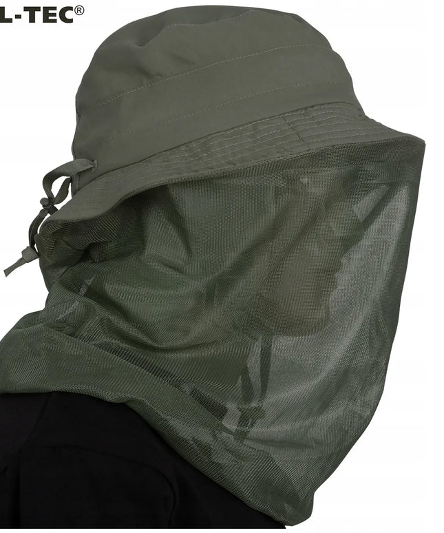 Galvos tinklelis nuo uodų Mil-Tec Boonie Hat 10 x 14 / 16,5 cm žalias