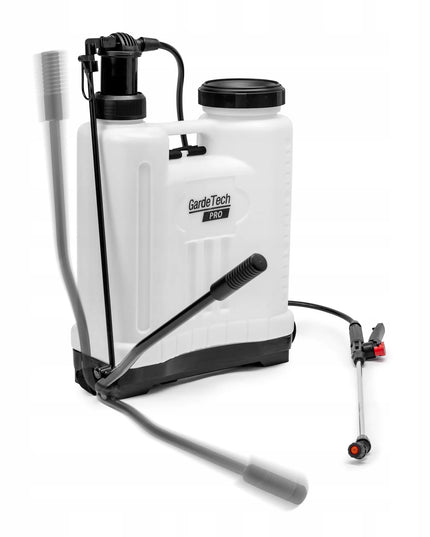 GardeTech kuprinis slėginis purkštuvas PRO 20L su 100 cm pailginta lazdele