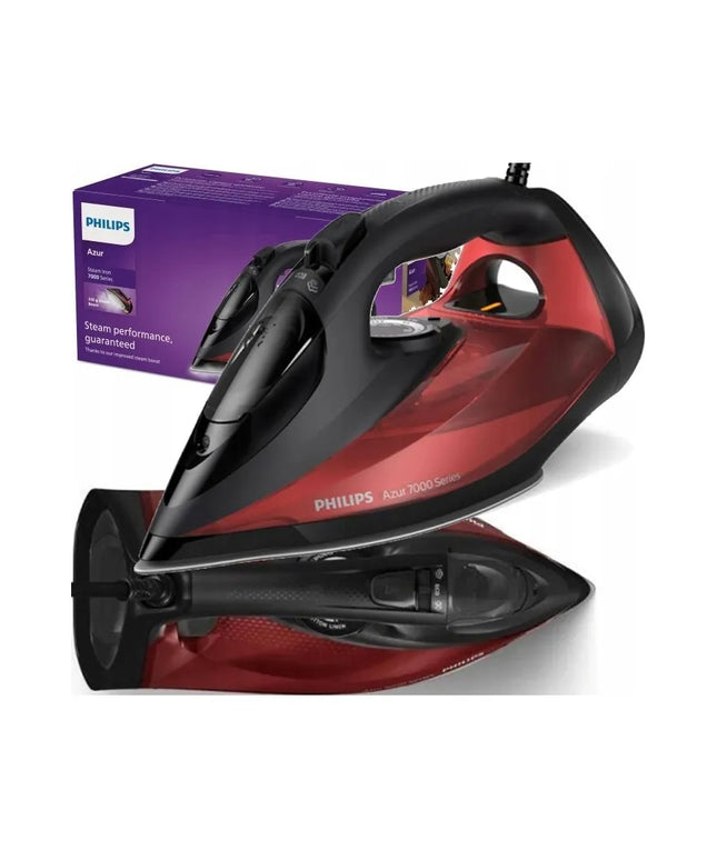Garinis lygintuvas 2800 W Philips Azur 7000 serija, juodas ir raudonas DST7022/40